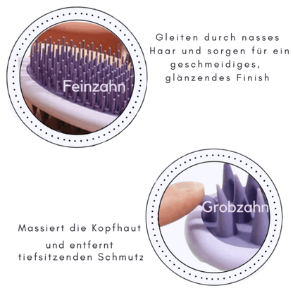 Tivana DualCare Haarbürste - Sanfte Reinigung und  strahlender Look