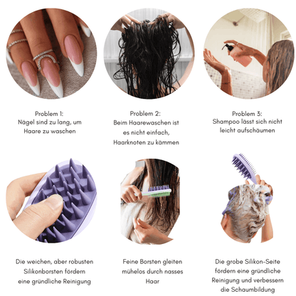 Tivana DualCare Haarbürste - Sanfte Reinigung und  strahlender Look