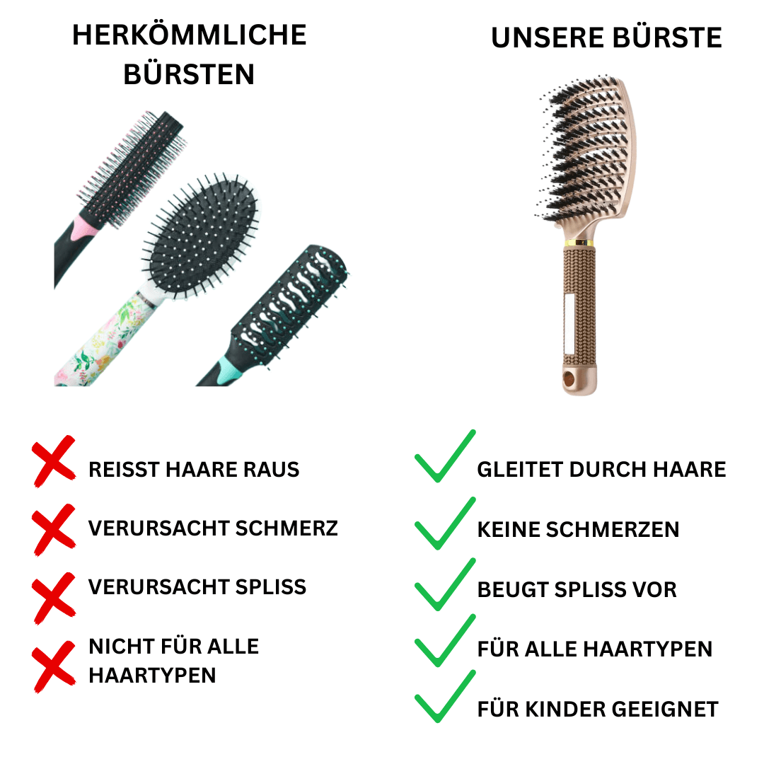 Tivana Entwirrzauber Haarbürste - Glatte, schöne Haare, schmerzfrei entwirrt!