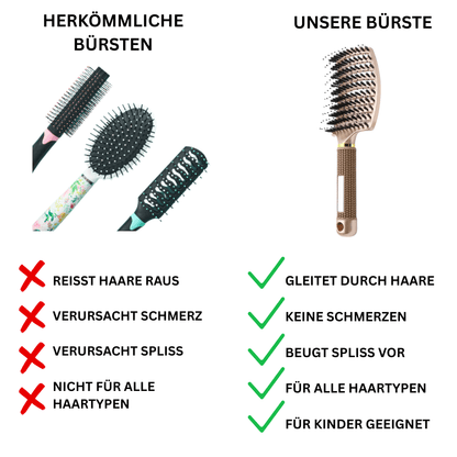 Tivana Entwirrzauber Haarbürste - Glatte, schöne Haare, schmerzfrei entwirrt!